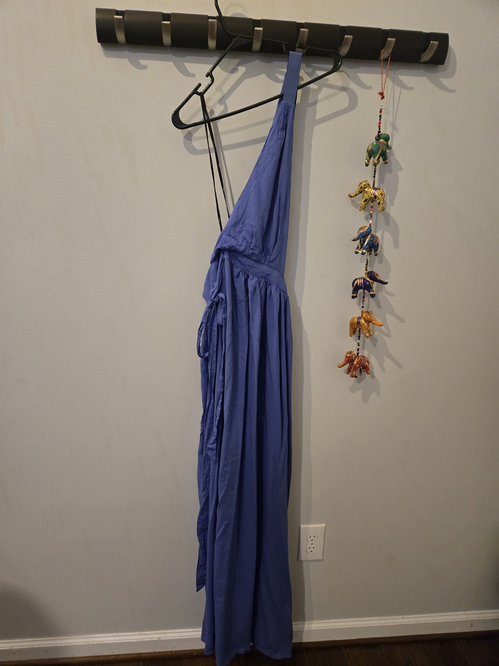 Lulu's One-Shoulder Maxi Dress in Periwinkle Blue